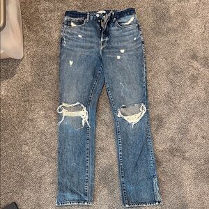 Good American Distressed Blue Jeans